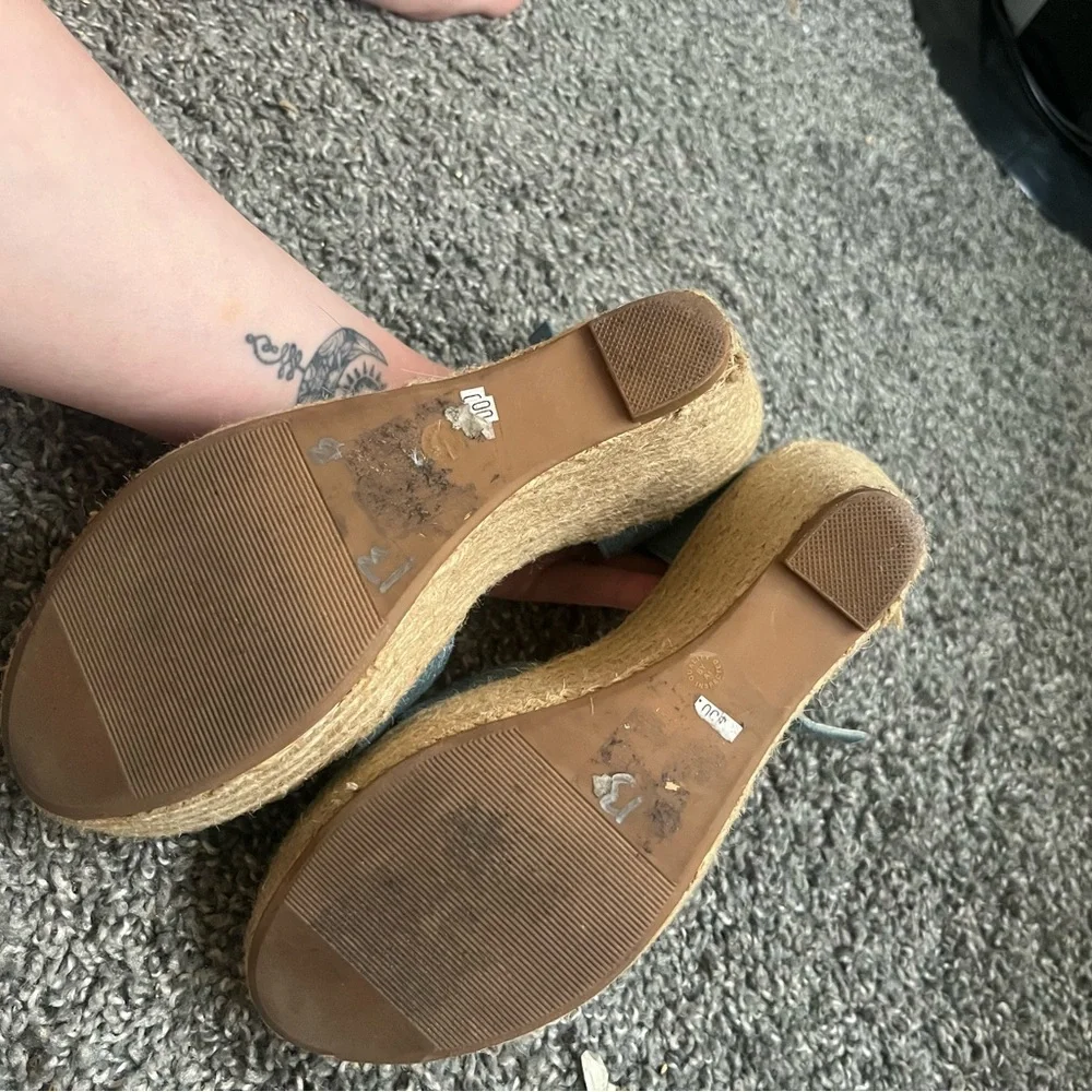 Women's Denim Wedge Sandals